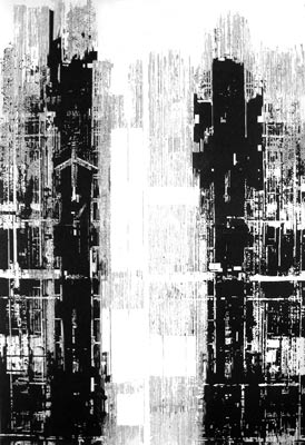 ireneusz borowski - linoryt punktowy - linocut